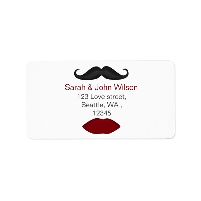 étiquette d'adresse de retour des lèvres et de la  (Devant)