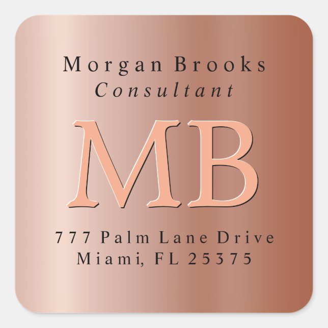 Étiquette d'adresse de retour do-it-yourself, or R (Devant)