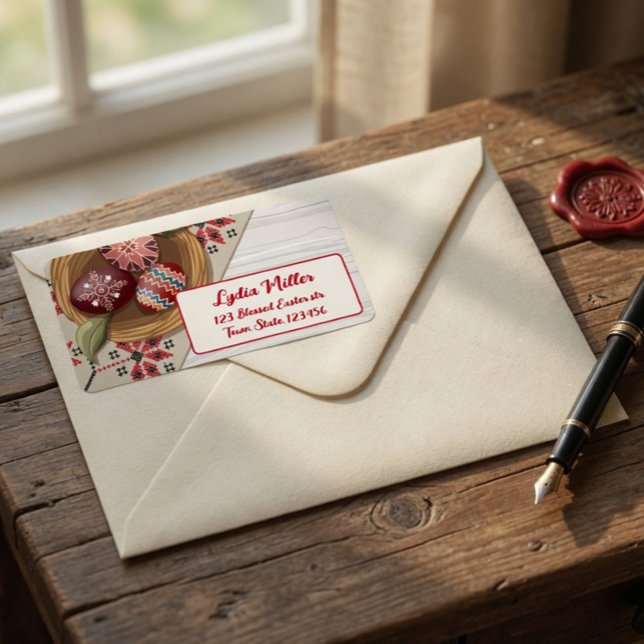 Étiquette d'adresse de retour d'œufs de Pâques per (Créateur téléchargé)