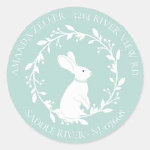 Étiquette d'adresse de retour du Baby shower BUNNY