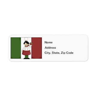Étiquette d'adresse de retour du chef italien #3