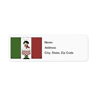 Étiquette d'adresse de retour du chef italien no 2