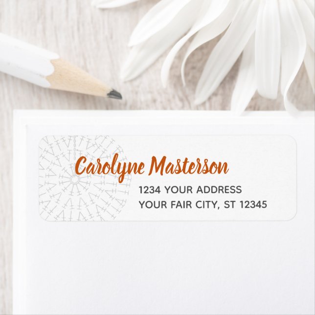 Étiquette d'adresse de retour du graphique croisé  (En situation)