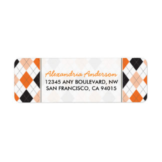 Étiquette d'adresse de retour du Jacquard concepte