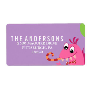 ÉTIQUETTE D'ADRESSE DE RETOUR DU JOUR D'ANNIVERSAI