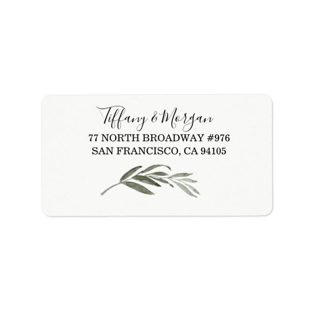 Étiquette d'adresse de retour du script de feuille (Devant)