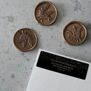 Étiquette d'adresse de retour du script Gold Confe