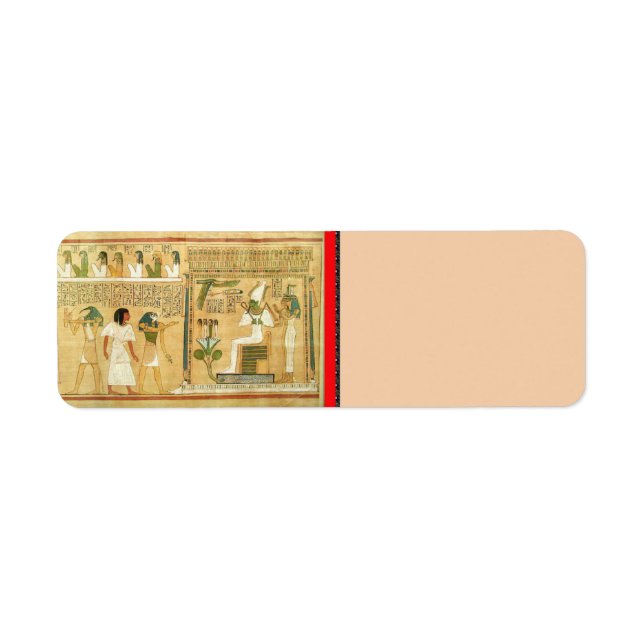 Étiquette d'adresse de retour Egypt-Hiéroglyphes (Devant)