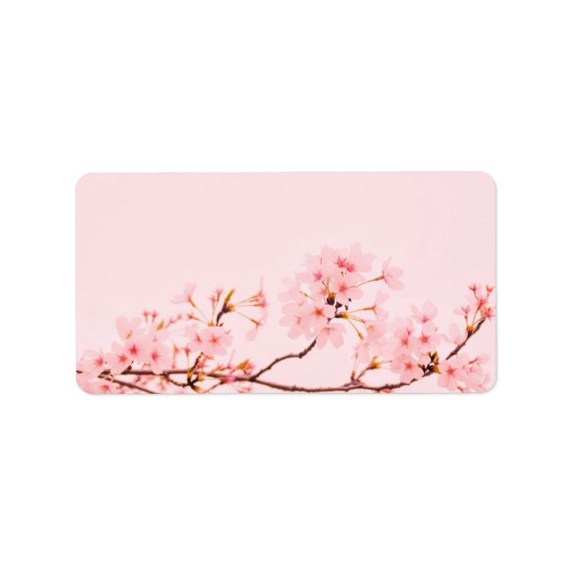 Étiquette d'adresse de retour en marbre rose (Devant)