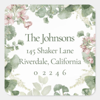 Étiquette d'adresse de retour encadrée souple