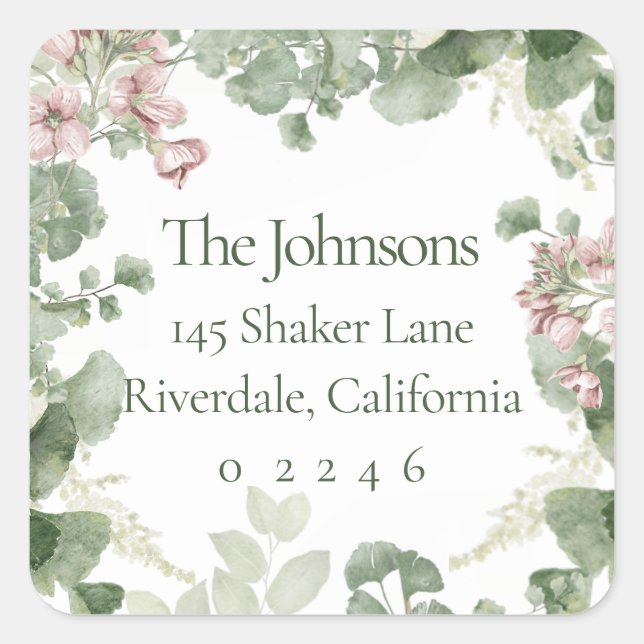 Étiquette d'adresse de retour encadrée souple (Devant)