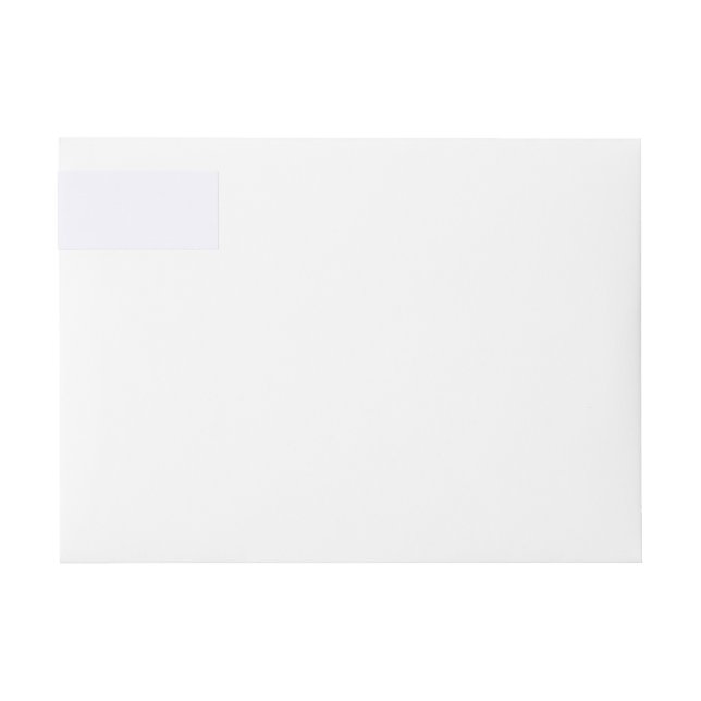 Étiquette d'adresse de retour enveloppante blanche (Devant)