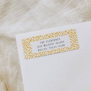 Étiquette d'adresse de retour Golden Orange Dashin