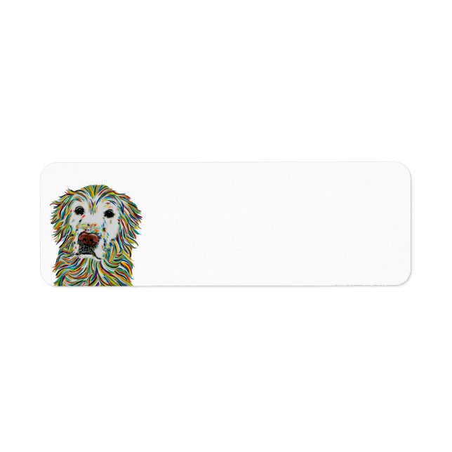 Étiquette d'adresse de retour Golden Retriever (Devant)