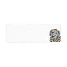 Étiquette d'adresse de retour Goldendoodle