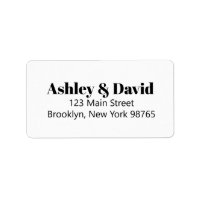 Étiquette d'adresse de retour gras