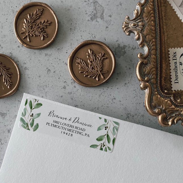 Étiquette d'adresse de retour Green Troptus (Créateur téléchargé)