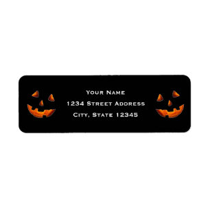 étiquette d'adresse de retour Halloween