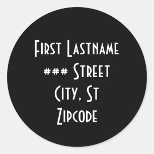 étiquette d'adresse de retour - informations perso