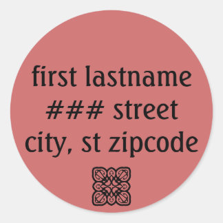 étiquette d'adresse de retour - informations perso