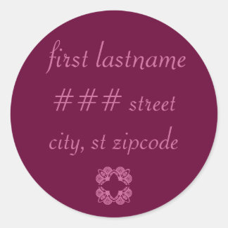 étiquette d'adresse de retour - informations perso