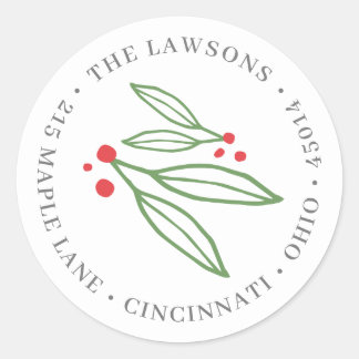 Étiquette d'adresse de retour Joyeux jours fériés