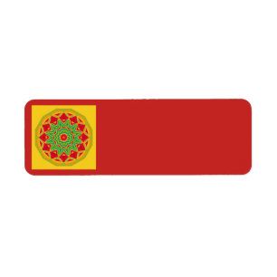 Étiquette d'adresse de retour Mandala