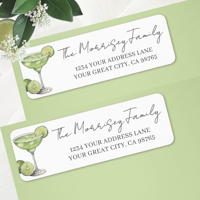 Étiquette d'adresse de retour Margarita (Margarita Return Address Label )