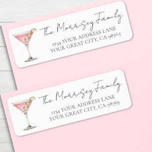 Étiquette d'adresse de retour Martini