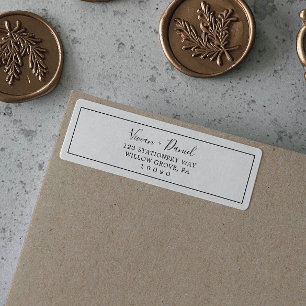 Étiquette d'adresse de retour minimale