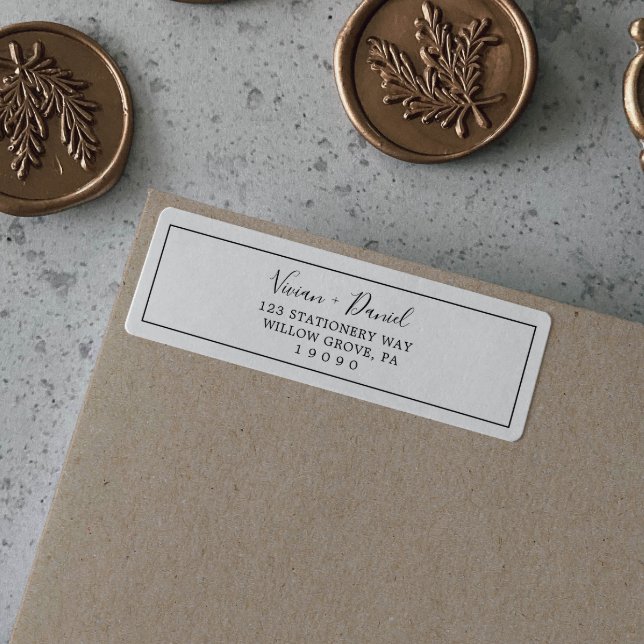 Étiquette d'adresse de retour minimale (Créateur téléchargé)