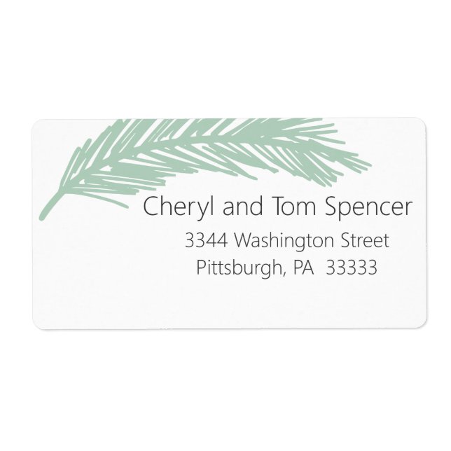 Étiquette d'adresse de retour minimale facile à li (Devant)