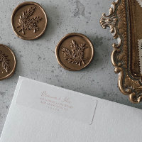 Étiquette d'adresse de retour minimaliste or rose