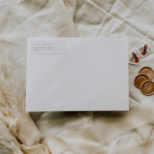 Étiquette d'adresse de retour minimaliste simple