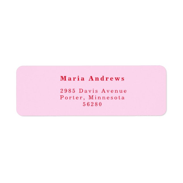 Étiquette d'adresse de retour moderne (Devant)