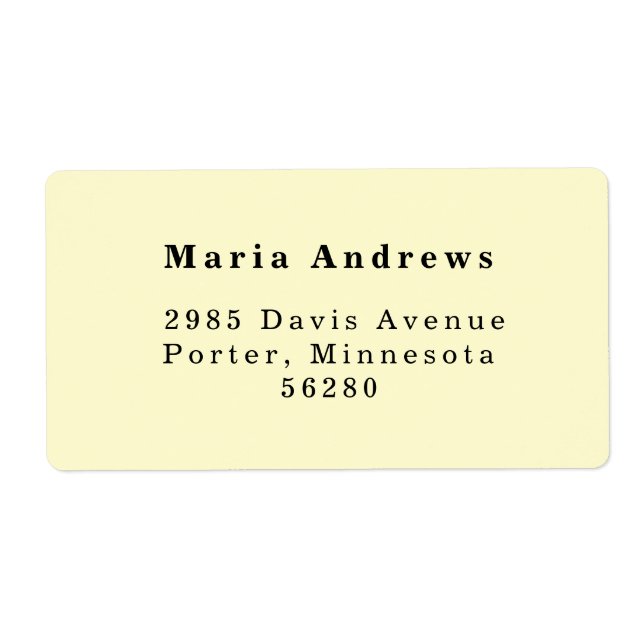 Étiquette d'adresse de retour moderne (Devant)
