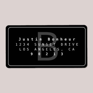 Étiquette d'adresse de retour moderne