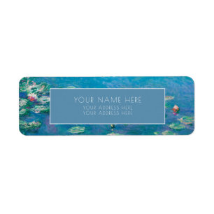 ÉTIQUETTE D'ADRESSE DE RETOUR MONET "NÉNUPHARS"