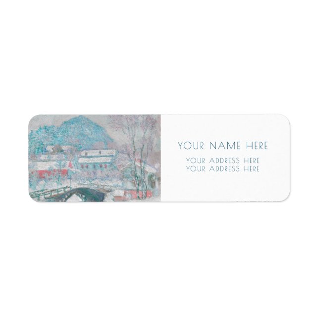 ÉTIQUETTE D'ADRESSE DE RETOUR MONET "SANDVIKA NORW (Devant)