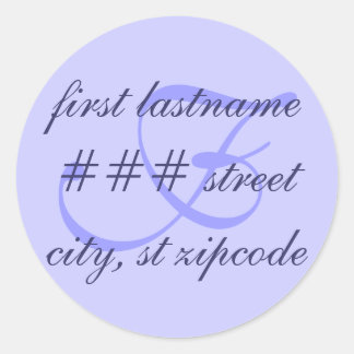 Étiquette d'adresse de retour monogramme "F" - per