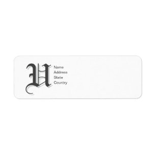 Étiquette d'adresse de retour Monogramme personnal