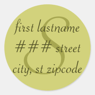 Étiquette d'adresse de retour monogramme "S" - per