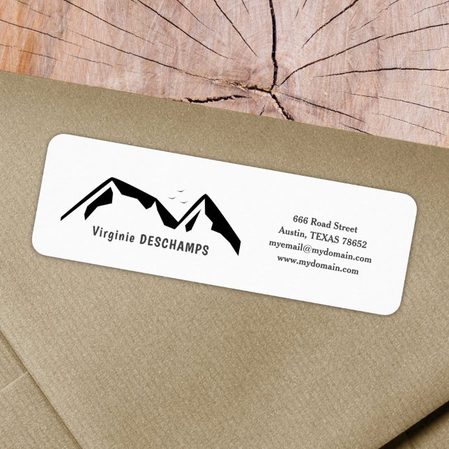 Étiquette d'adresse de retour Montagnes (Mountains Return Address Label)