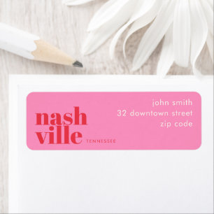 Étiquette d'adresse de retour Nashville Tennessee
