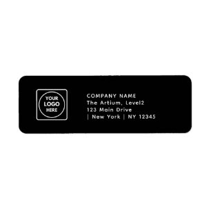 Étiquette d'adresse de retour noir   Logo d'entrep