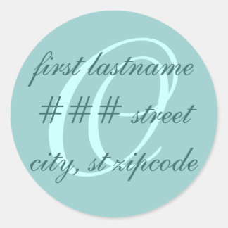 Étiquette d'adresse de retour "O" Monogramme - per