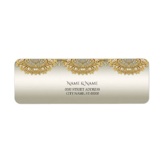 Étiquette d'adresse de retour Ornat Or