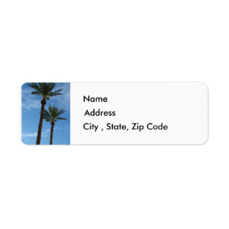 Étiquette d'adresse de retour Palm Trees