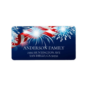 Étiquette d'adresse de retour patriotique