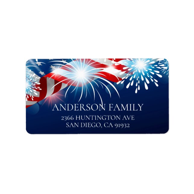 Étiquette d'adresse de retour patriotique (Devant)
